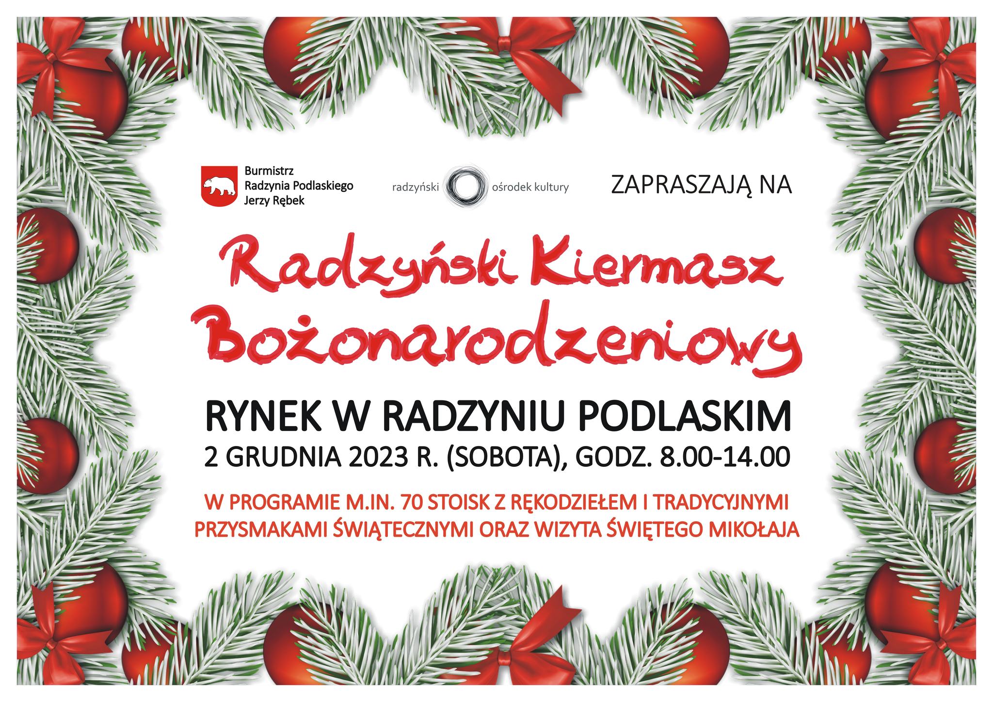 2023 12 02 Jarmark Bozonarodzeniowy Radzyn Podlaski